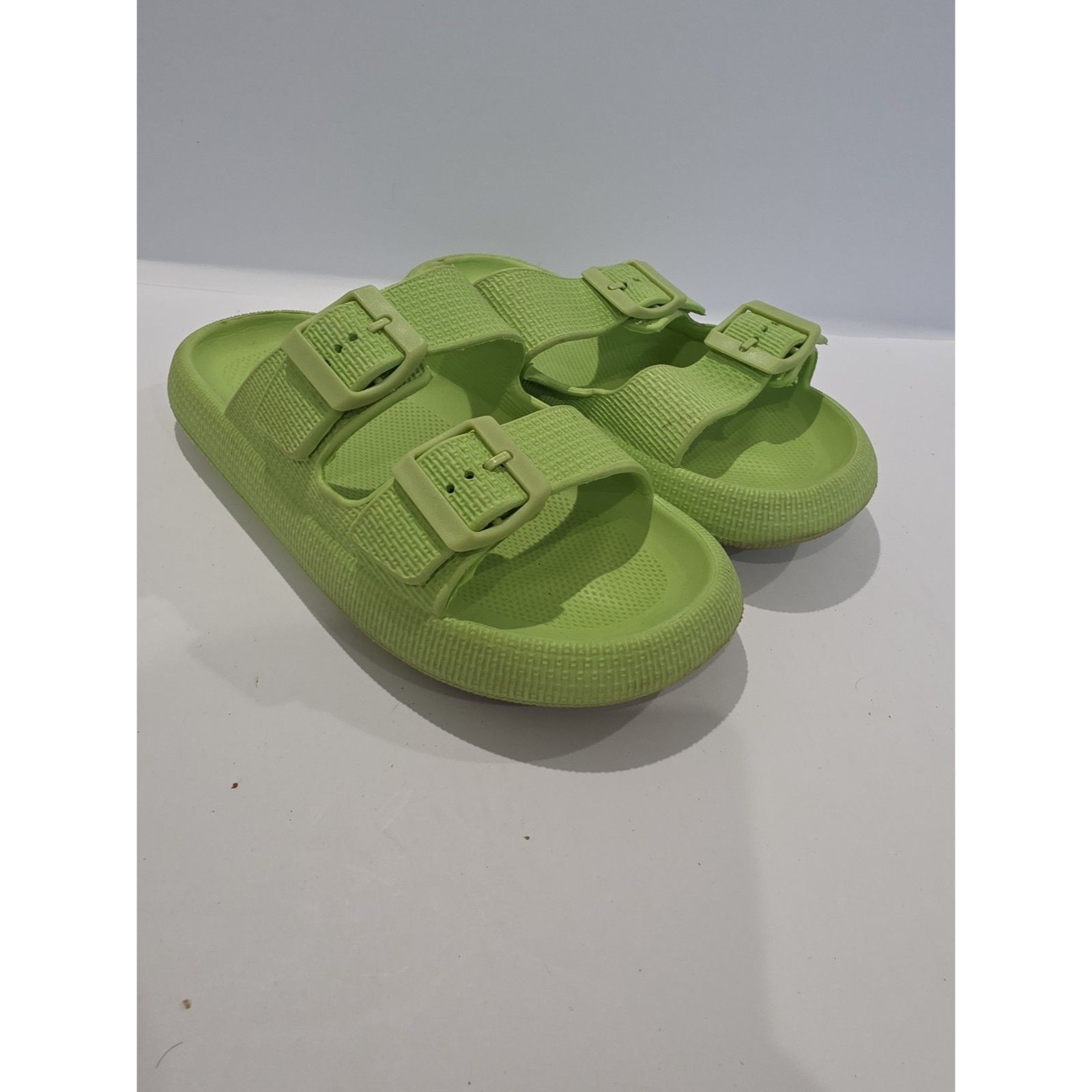 Size Small Lime Green Rubber Slip On SandalsShoes